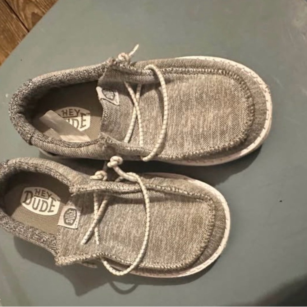Hey Dude Kids Light Gray Moccasins